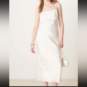 Abercrombie & Fitch bridal pearl strap slip maxi dress